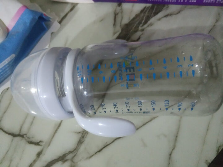 飞利浦新安怡 奶瓶 玻璃奶瓶 新生儿仿母乳硅橡胶奶嘴宽口径4oz 120ml自带0月+奶嘴 进口 SCF671 晒单图