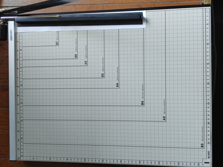 得力(deli) 8015 钢质切纸机/切纸刀/裁纸刀/裁纸机 250mm*250mm 晒单图