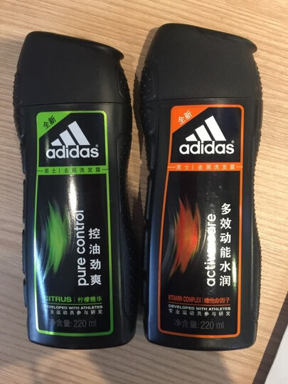 阿迪达斯(Adidas)男士 活力运动酷爽去屑洗发水 220ml 洗发露动能去屑因子减少头屑再生 晒单图