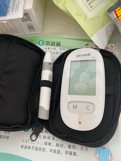 鱼跃(YUWELL)血糖仪580套装 家用智能免调码(赠50片试纸+50支采血针) 晒单图