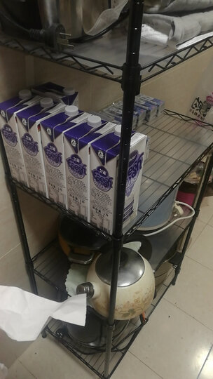 溢彩年华 厨房置物架落地架子层架家用微波炉收纳储物架54*29*58cm多层仓储货架多层 YCI20151-BK 晒单图
