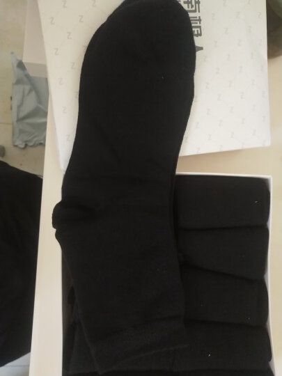 南极人10双装袜子男 男士中筒袜子夏秋季款60%纯棉袜 黑色5双+混色5双 均码 晒单图