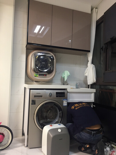 大宇(DAEWOO) 原装进口小型迷你壁挂式滚筒洗衣机全自动儿童婴儿宝宝 XQG30-888G香槟金 晒单图