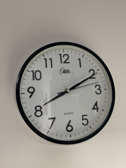 康巴丝（Compas）挂钟 创意客厅钟表现代简约时钟居家办公挂表电子石英钟C2855竹木 晒单图