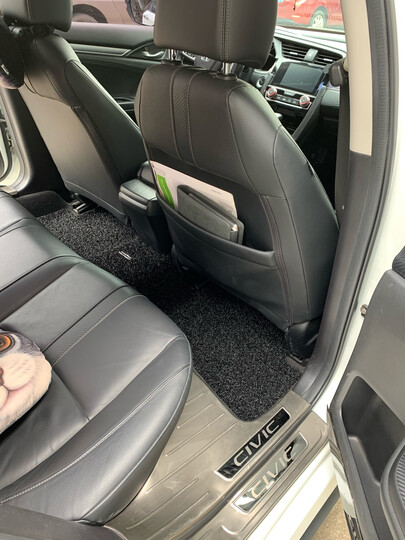 【入仓脚垫】固特异(Goodyear) 丝圈汽车脚垫 适用于2017-2020款奥迪A4L专用脚垫 飞足plus后排分体灰黑 晒单图
