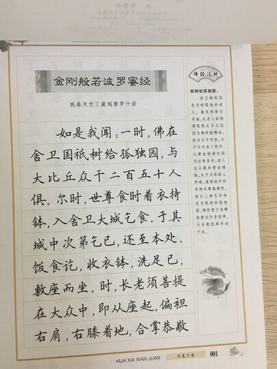 华夏万卷钢笔书法练习字帖 《金刚经·心经》硬笔楷书字帖田英章书 初中生高中生大学生成人初学者字帖 女生字体漂亮临摹描红 晒单图