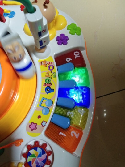 谷雨游戏桌婴儿玩具0-1岁宝宝多功能早教学习桌玩具1-3岁2周幼儿礼物 套装1（谷雨游戏桌+谷雨手拍鼓） 晒单图
