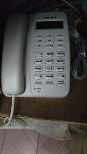 飞利浦（PHILIPS）电话机座机 固定电话 办公家用 免电池设计 来电显示 TD-2808 (白色) 晒单图