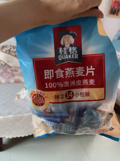 桂格（QUAKER）牛奶高钙燕麦片540g（27g*20袋） 早餐搭配 醇香系列 晒单图