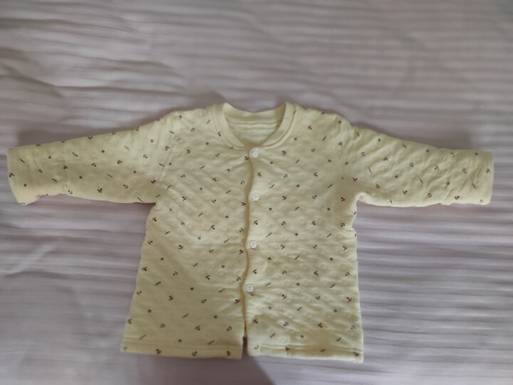 童泰婴儿衣服新生儿宝宝加厚保暖内衣套装秋冬装3个月-3岁 黄色对开 100码(2-3岁) 晒单图