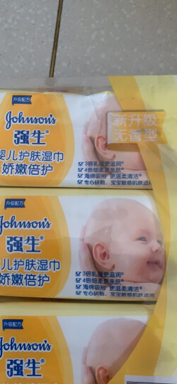 强生(Johnson) 婴儿护肤湿巾（娇嫩倍护）80片×6包（无香）宝宝儿童湿巾 晒单图