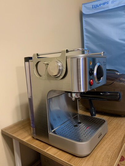 灿坤（EUPA） 咖啡机 家用意式半自动咖啡机办公室用 19帕水泵 不锈钢机身 tsk-1819A 银色 晒单图