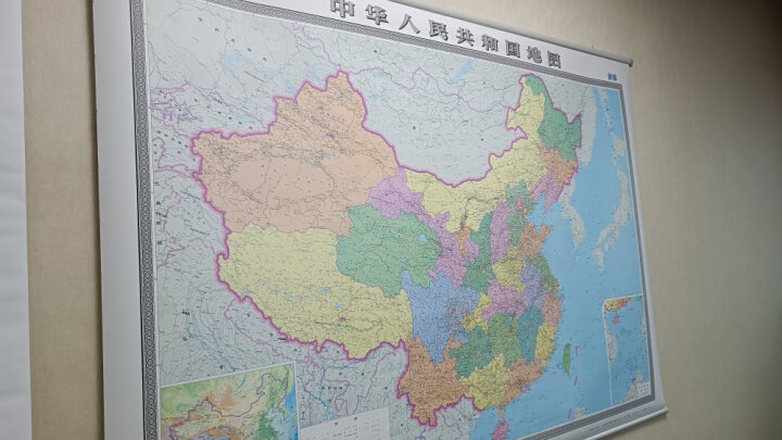 全新修订 中国地图挂图+世界地图挂图（1.5米*1.1米 学生、办公室、书房、家庭装饰挂图 套装2张 无拼缝） 晒单图