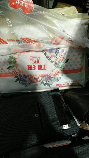 彩虹电热毯双人电褥子（长1.8米宽1.5米）无纺布双控除湿家用电暖毯子 晒单图