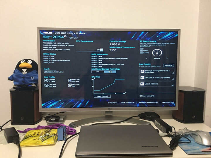 英特尔(Intel)I7-7700 +微星B250M MORTAR CPU主板套装 晒单图