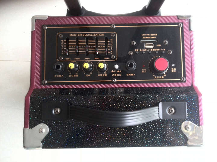 双诺 声美Q801 8英寸户外拉杆音箱 带无线麦克风广场舞音响 便携式大功率扩音器 深红色 晒单图