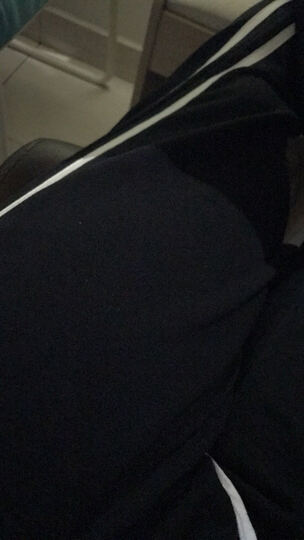 UPlee 运动裤 男 小脚 男士 休闲裤 透气 黑色正面条纹款 L 晒单图