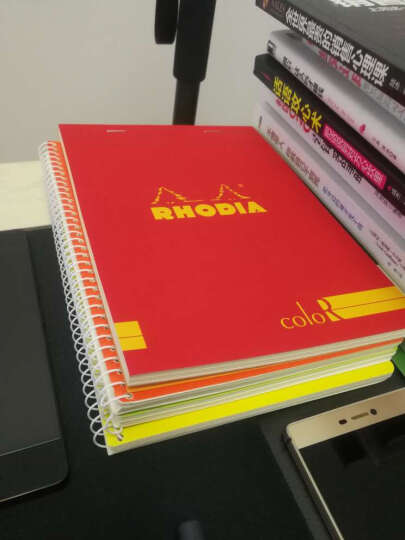 Rhodia 罗地亚 法国彩色封皮上翻横线米黄纸张笔记本 正红N16 A5 16973 晒单图