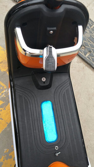 Pubec 电动车电瓶车 电摩踏板摩托车 学生车 性价比高 代步车 双人电动自行车 浅蓝色高配 配20A超威天能电池 晒单图
