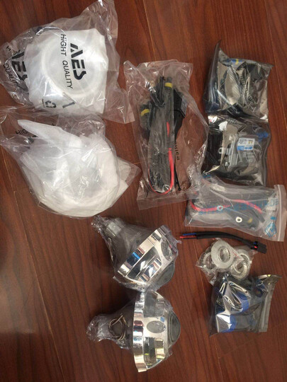阿帕5C 蓝膜海5双光透镜氙气灯安定器套装 D1S疝气灯泡远近一体汽车大灯改装 晒单图