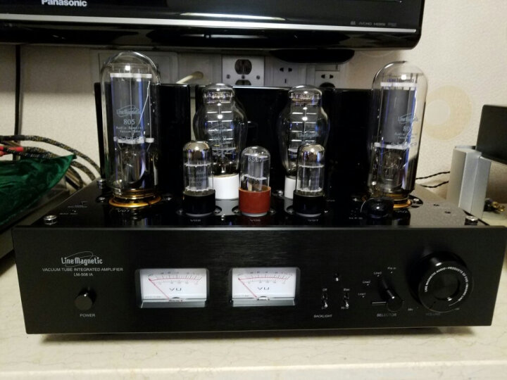 丽磁 LM-508IA 音响 HIFI高保真功放 电子管合并式功率放大器 胆机 805后级管 黑色 晒单图