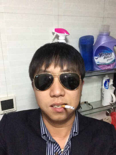 Ray-Ban 雷朋墨镜男女款飞行员系列金色镜框绿色镜片眼镜太阳镜 RB3025 L0205 58mm 晒单图