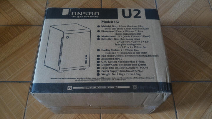 乔思伯(JONSBO)U2 银色 MINI-ITX机箱(支持ITX主板/全铝机箱/ATX电源/175MM高内散热器/220MM长内显卡) 晒单图