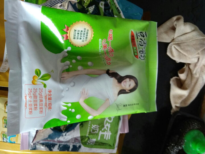 豆香韵 创意版 非转基因植物蛋白豆浆 豆浆粉 正品保证 女士袋装400g 袋 内含16小条 晒单图
