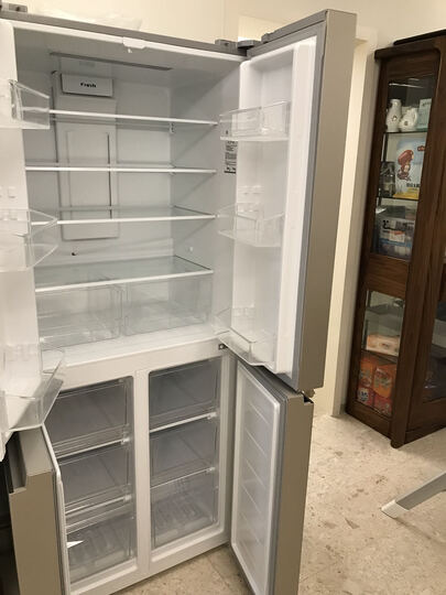 晶弘BCD-410PQC\/银拉丝:在京东上买的送货