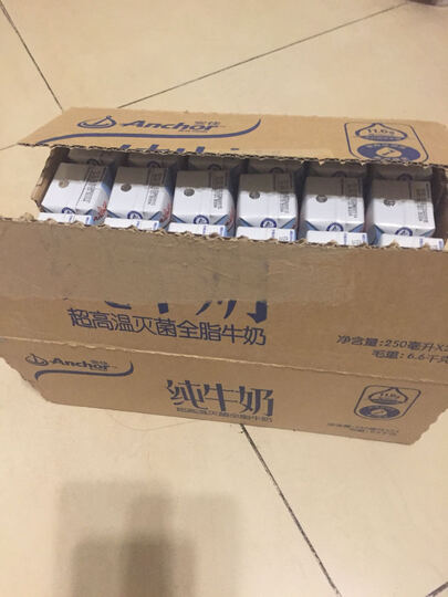 新西兰原装进口牛奶 安佳Anchor全脂牛奶UHT纯牛奶250ml*24 整箱装 晒单图