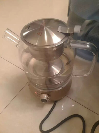 心好708煮茶器黑茶电茶壶养生壶玻璃电热水壶煎药壶烧水壶茶具电茶炉多功能电煮茶壶花茶壶保温 604款黑色 晒单图