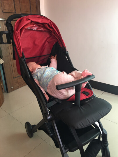 Kinderkraft 德国kk 婴儿推车可坐可躺婴儿车儿童轻便折叠可上飞机宝宝童车 0-3岁 铝合金粉色 晒单图
