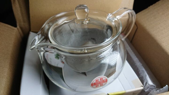 HARIO 日本原装进口茶壶家用耐热玻璃茶壶不锈钢滤网泡茶壶450ML CHJMN-45T 晒单图