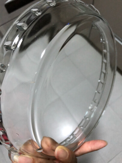 百钻玻璃烤盘圆形披萨盘家用微波炉烤箱专用烘焙模具 9寸（口直径227mm,高43mm） 晒单图