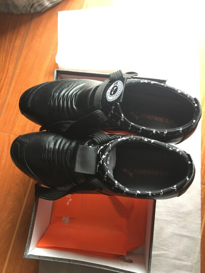 红蜻蜓男鞋子休闲皮鞋男士冬季新款单鞋韩版潮流青年 黑色套脚款 39 偏大一码 晒单图