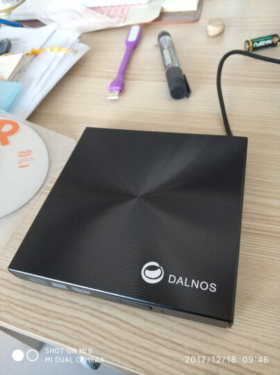 DALNOS 外置光驱DVD刻录机USB移动光驱 台式机笔记本通用 商务银金属款    USB3.0    直插直用免驱型 晒单图