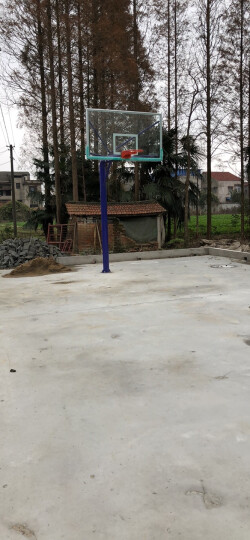 双云（shuangyun） 篮球架 户外成人标准地埋篮球架 室外蓝球架 预埋式篮球架子 绿色方管 - 豪华版 晒单图