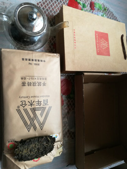 中茶牌茶叶 湖南安化黑茶 经典金花茯砖手筑茯砖茶 2016年 整箱(20片*1kg) 晒单图