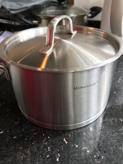 Momscook 不锈钢奶锅 小汤锅复底加厚小奶锅煮热牛奶锅电磁炉小锅 18x10.5cm 2L奶锅(TL1810D) 晒单图