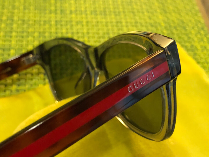 GUCCI 古驰 eyewear 亚洲版墨镜 休闲生活太阳镜男 GG0044SA-001 黑色镜框灰色镜片 53mm 晒单图