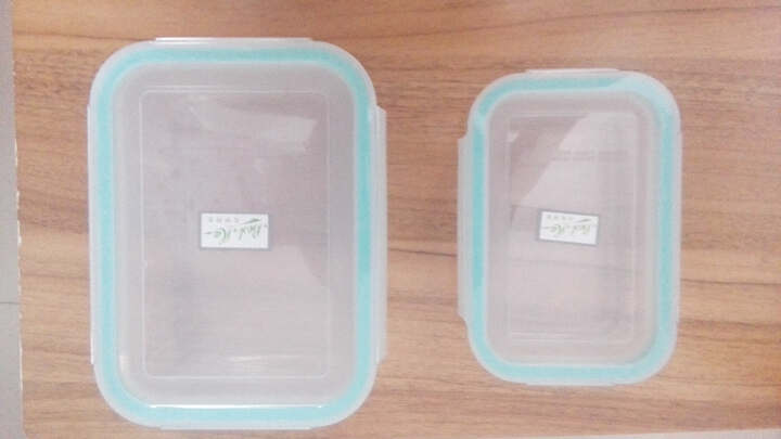 贝特阿斯（BestHA)耐热玻璃保鲜盒两件套（400ml+800ml) 冰箱 微波炉适用饭盒RL2-01B 送绿色保温包 晒单图