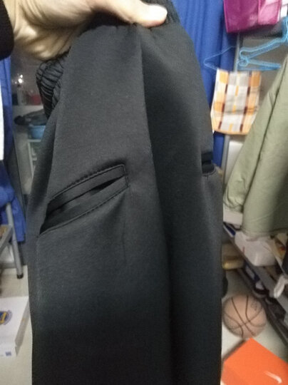 OVB-VIVI.CLIFF 束腿裤收腿宽松小脚束脚裤 男女款暗黑运动卫裤 黑色 S 晒单图