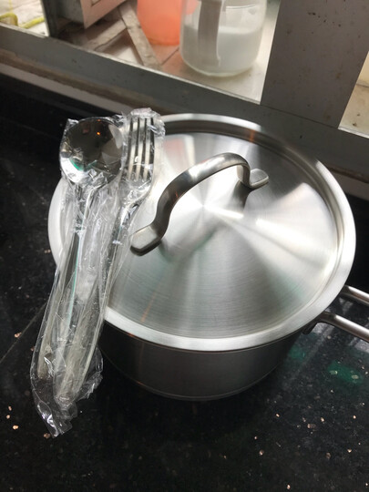 Momscook 不锈钢奶锅 小汤锅复底加厚小奶锅煮热牛奶锅电磁炉小锅 18x10.5cm 2L奶锅(TL1810D) 晒单图