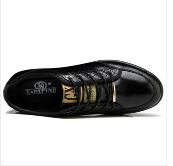 货到付款 蓝帕佩尼透气冲孔男鞋内增高休闲鞋