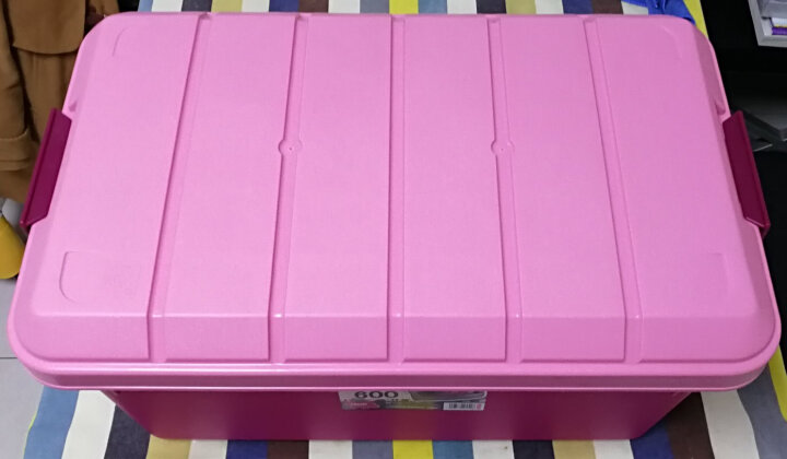 爱丽思（IRIS) 汽车收纳箱储物箱 RV600 40升 PP树脂材料 粉色 晒单图