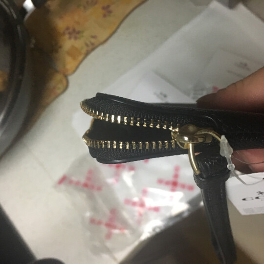 COACH 蔻驰 奢侈品 女士手拿包 卡其米色PVC短款零钱包 F54629 IMCA9 晒单图