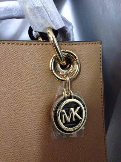 Michael Kors MK玳瑁包十字纹真皮戴妃包单肩