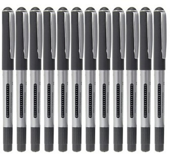 白雪(snowhite) PVR-155 黑色直液式走珠笔 签字笔 12支装--白雪(snowhite) PVR-1VR-155 黑色直液式走珠笔 签字笔 12支装