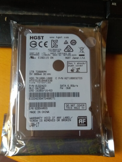 昱科(HGST) 500G 5400转8M SATA6Gb/s 笔记本硬盘 晒单图