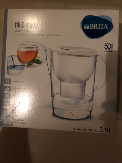 【欧洲原装】碧然德（BRITA）过滤净水器 家用滤水壶 净水壶滤芯 金典Marella3.5L套装白色 1壶1芯 晒单图